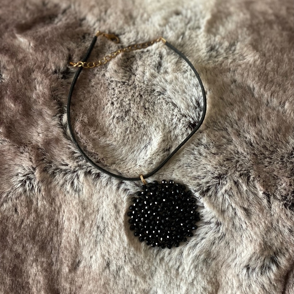 Nordstrom Black Chocker with Pendant